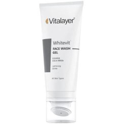 تصویر ژل شستشوی صورت وایت ویت ویتالیر با براش سیلیکونی حجم 200 میلی لیتر Vitalayer Whitevit Face Gel Wash 200 ml