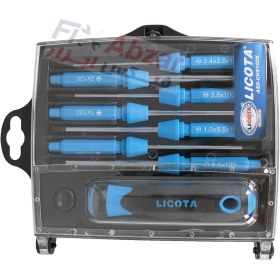 تصویر پیچ گوشتی تعویض شو لیکوتا مدل ASD-CHS102K LICOTA 7 IN 1 INTERCHANGABLE SCREWDRIVER CASE SET ASD-CHS102K