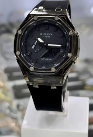 تصویر ساعت مچی جی شاک بند مشکی | G-Shock wristwatch with black strap 