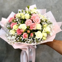 تصویر دسته گل طبیعی رز مینیاتوری (کد۱۰۰۵) 