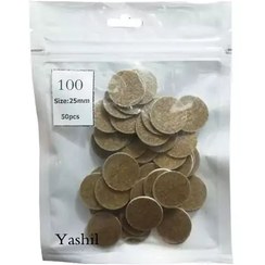 تصویر یدک دیسک پدیکور یاشیل قطر 25 میلی متر زبری 100 بسته 50 عددی 