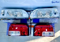 تصویر چراغ جلو عقب پراید ۱۳۱ چپ و راست 