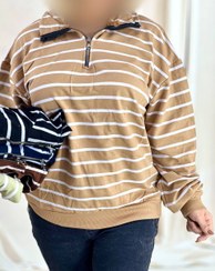 تصویر دورس نیم زیپ راه راه 