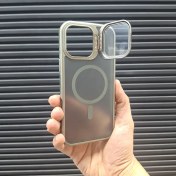 تصویر قاب اپل آیفون ۱۳ مگ سیف نرمال مات با محافظ لنز 