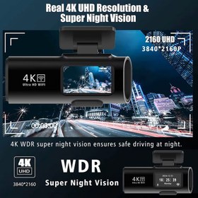 تصویر دوربین فیلمبرداری ثبت وقایع خودرو مدل OK309-4K-WiFi 