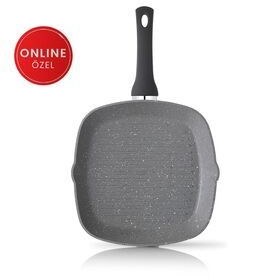 تصویر تابه GUSTO FIRE FREE SQUARE GRILL PAN 28CM GRI Schafer 