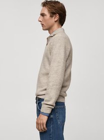 تصویر پلیور یقه دار مردانه منگو Mango Regular fit knit polo sweater 