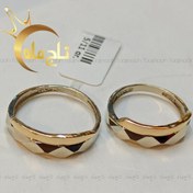 تصویر حلقه ازدواج ست زنانه و مردانه طلا تاج ماه 