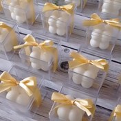 تصویر گیفت شمع روبیک با جعبه پلکسی 