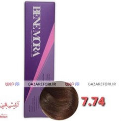 تصویر رنگ مو شماره 7.74 حجم 100 میلی لیتر(رنگ شکلاتی ) برند بن مورا - بازار فوری Hair dye number 7.74- volume 100 ml (chocolate colO​R)- Ben MO​Ra bra​nd