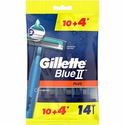 تصویر تیغ ژیلت مدل Blue 2 Plus بسته ۱۴ عددی 