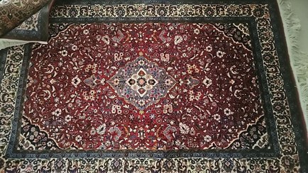 تصویر فرش دستباف زرع و نیم پشمی ساروق اراک Handmade arak wool rug