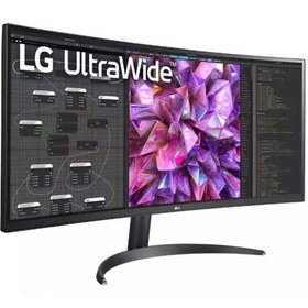 تصویر مانیتور خمیده 34 اینچ ال جی مدل UltraWide 34WQ60C-B LG UltraWide 34WQ60C-B 34-Inch QHD IPS Curved Monitor