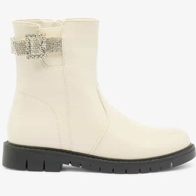 تصویر چکمه‌های دخترانه با تزئینات و برش بلند و زیپ دار برند flora bella by shoexpress Girls Embellished Accent High Cut Boots with Zip Closure