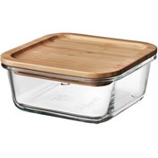 تصویر ظرف فر 600 ميلي ليتر با درب بامبو ایکیا IKEA365+ 
