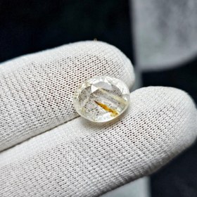 تصویر نگین سنگ طبیعی توپاز سفید معدنی ۷/۳ قیراط کد : 33994 