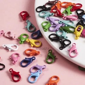 تصویر قفل طوطی فلزی رنگی 