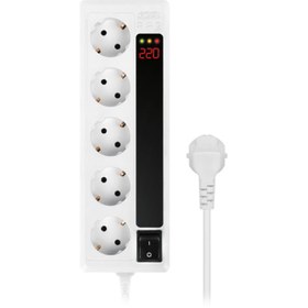 تصویر محافظ و چند راهی برق 2 متری گرین لاین GLP105D GREEN LINE GLP105D 2m Power Strip Protector