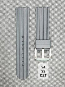 تصویر بند رابر مشکی طرح راه راه سایز: 24 RUBBER STRAP 
