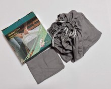 تصویر روبالشی و روتشکی تمام کش مادام کوکو یک نفره سایز 90x200 دونفره سایز 180x200 - دونفره 180x200 / طوسی 