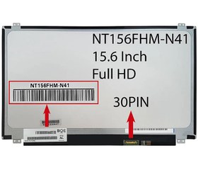 تصویر صفحه نمایش لپ تاپ LED 15.6 BOE NT156FHM-N41_NEW نازک براق 30 پین Full HD 