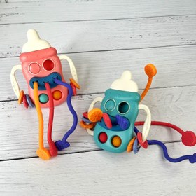 تصویر اسباب بازی بیزی بال طرح شیشه شیر مناسب نوزاد 