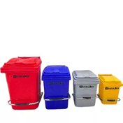 تصویر سطل زباله پدالی ایده آل بین ظرفیت ۱۲ لیتر 