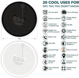 تصویر 30 عدد تگ کارتی 30pcs Anti-Metal NFC Tags Black NFC Tags Sticker on-Metal NFC Tag RFID 30pcs Anti-Metal NFC Tags Black NFC Tags Sticker on-Metal NFC Tag