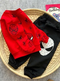 تصویر ست بلوز و شلوار پسرانه مرد عنکبوتی سایز ۴۰ تا ۵۵ 