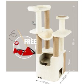 تصویر درخت گربه نیناپت مدل اِچ وان H1 + هدیه ویژه Ninapet Cat Scratcher H1