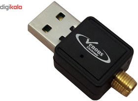 تصویر دانگل شبکه USB بی سیم VENOUS ونوس مدل PV-T920 آنتن بلند 300 Mbps 