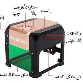تصویر حکاکی SH3000 محیط کاری 4*4 سانتیمتر 