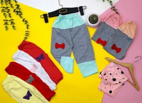 تصویر شلوار دخترانه نقلی طرح پروانه در رنگهای جذاب و بسیار راحت و خنک kids clothes