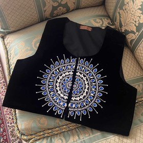 تصویر جلیقه دایره آبی 