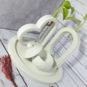 تصویر ست رومیزی دکوری- سنگ مصنوعی- سینی وگلجا- قندان-خاص-هدیه ویژه 