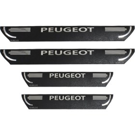تصویر برچسب پارکابی طرح چرمی مدل ونوس نوشته peugeot 