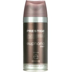 تصویر اسپری بدن مردانه Euphoria Men حجم 150میل پرستیژ Prestige Euphoria Men Body Spray For Men 150ml