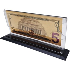 تصویر تندیس روکش طلا ۵ دلاری 