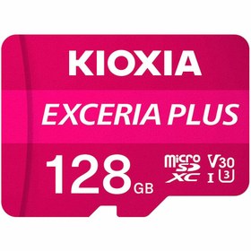 تصویر کارت حافظه میکرو اس دی کیوکسیا Exceria Plus 128GB Kioxia Exceria Plus LMPL1M128GG2 128GB UHS-I microSDXC Memory Card