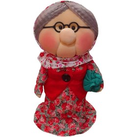 تصویر عروسک روسی مدل یلدایی طرح ننه سرما کد dg-309 ارتفاع 35 سانتی متر 