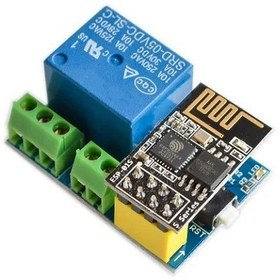 تصویر ماژول ESP-01 دارای هسته وای فای ESP8266 به همراه رله 