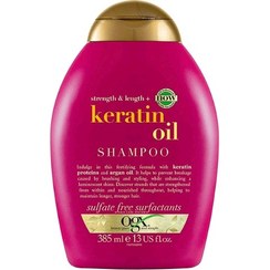 تصویر شامپوبدون سولفات کراتين اویل او جی ايکس قرمز حجم 385 میل مدل OGX KERATIN OIL SHAMPOO 