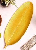 تصویر دیس برگ جنس چوب روکش طلایی 