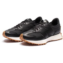 تصویر کتونی نیوبالانس 327 چرم مشکی New Balance 327 Gum Leather