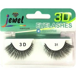 تصویر مژه جفتی جول مدل 3D شماره 31 جول Jewel 3D Eyelashes, No.31 