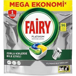 تصویر قرص ماشین ظرفشویی فیری مدل Platinum بسته 96 عددی شوینده ظروف