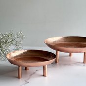 تصویر دیس گرد دوران پایه دار تمام مسی 