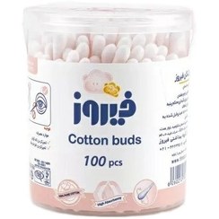 تصویر گوش پاک کن فیروز مدل Cotton buds بسته 100 عددی 