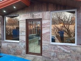 تصویر پنجره دوجداره upvc رنگی 