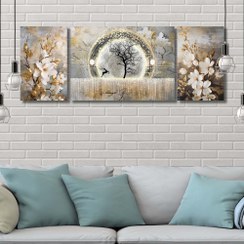 تصویر تابلو بوم دکوری سه تیکه کد ۱۴۴۵ Tablo canvas